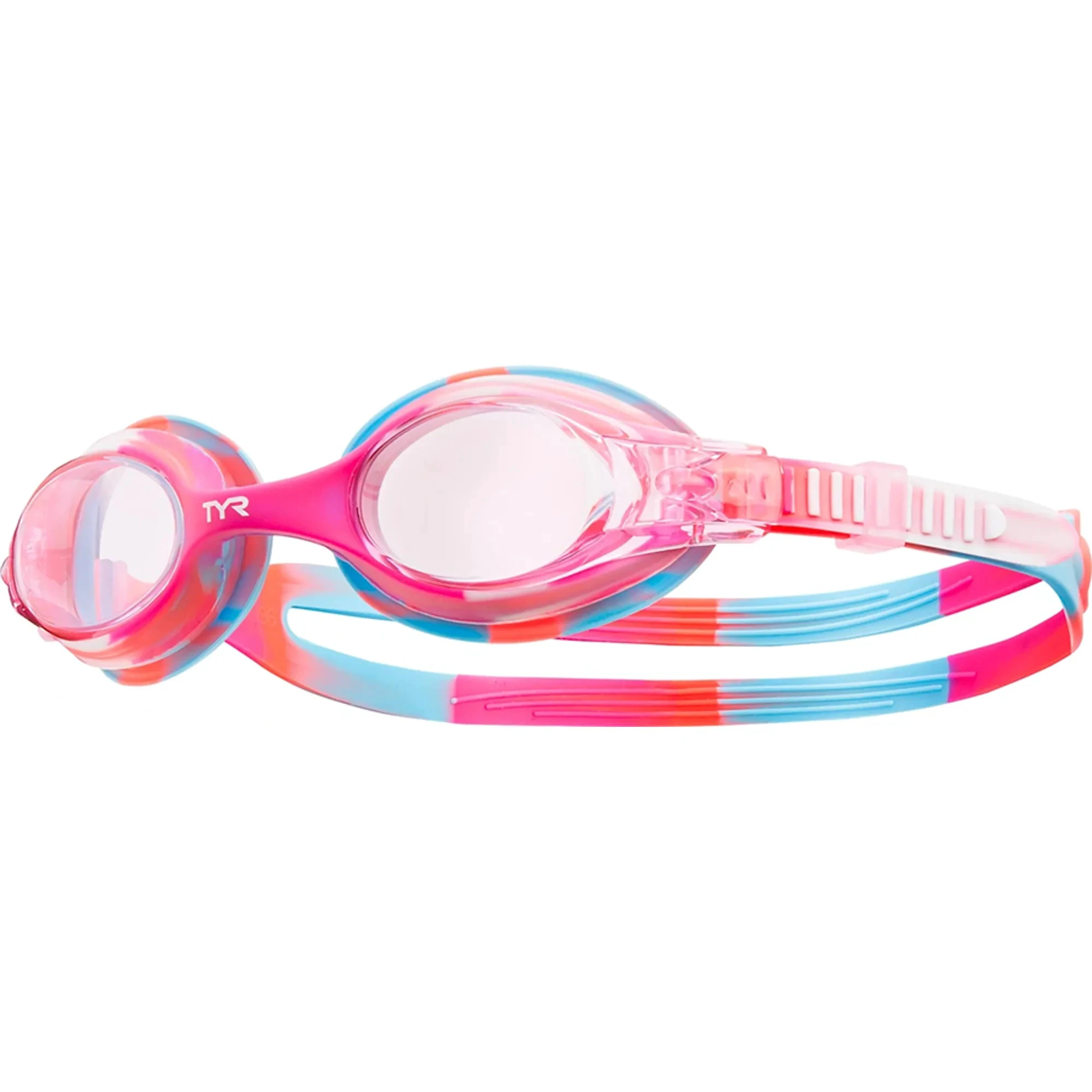 1. TYR - ochelari inot copii - Swimple Google Tie Dye - albastru roz