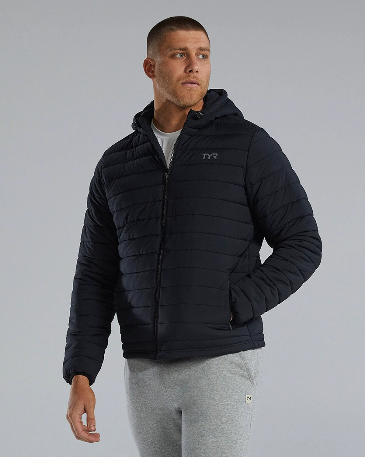 1. TYR - jacheta - Men's Mission Puffer Jacket - negru