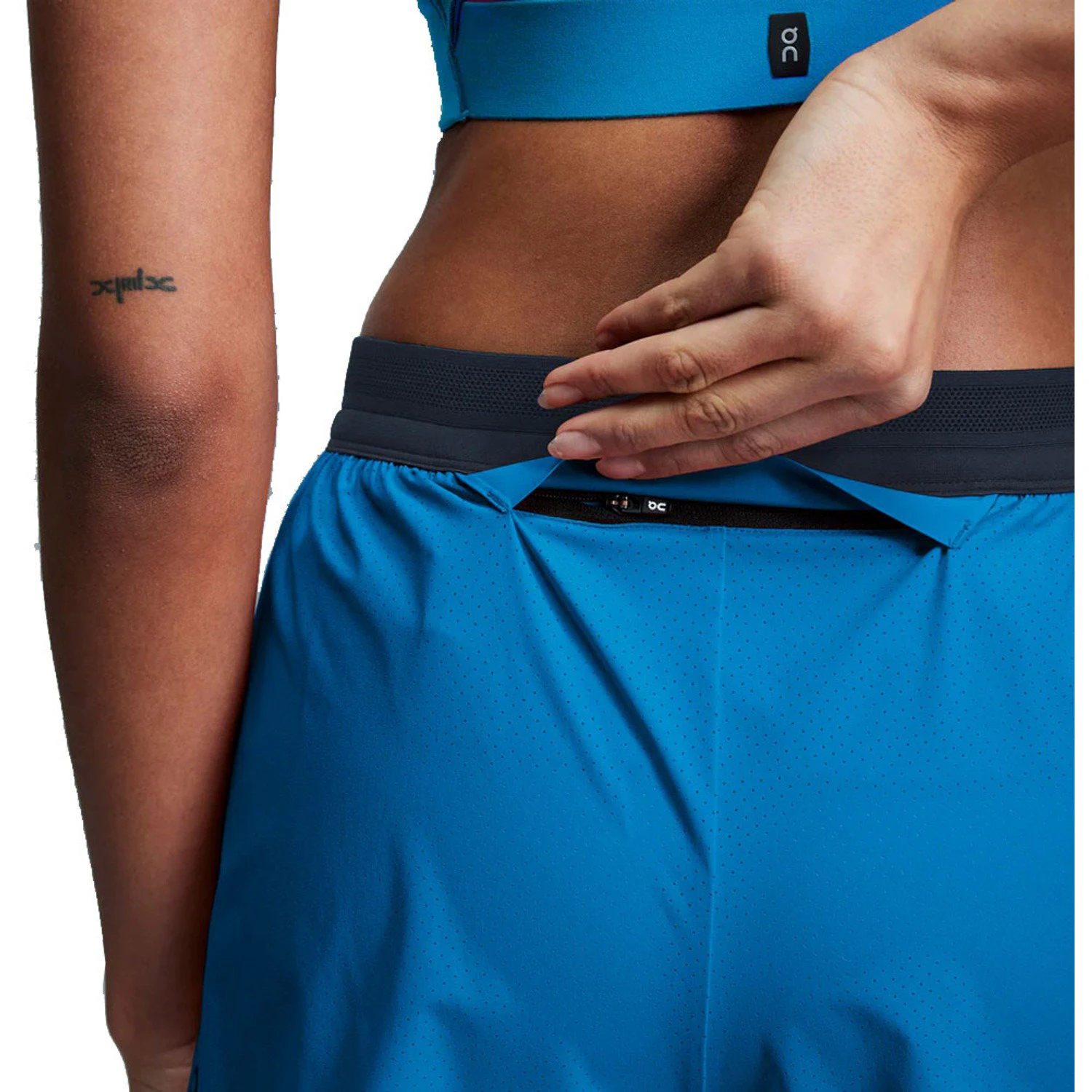 2. On - pantaloni scurti - 3" Performance 2/1 Shorts W - albastru