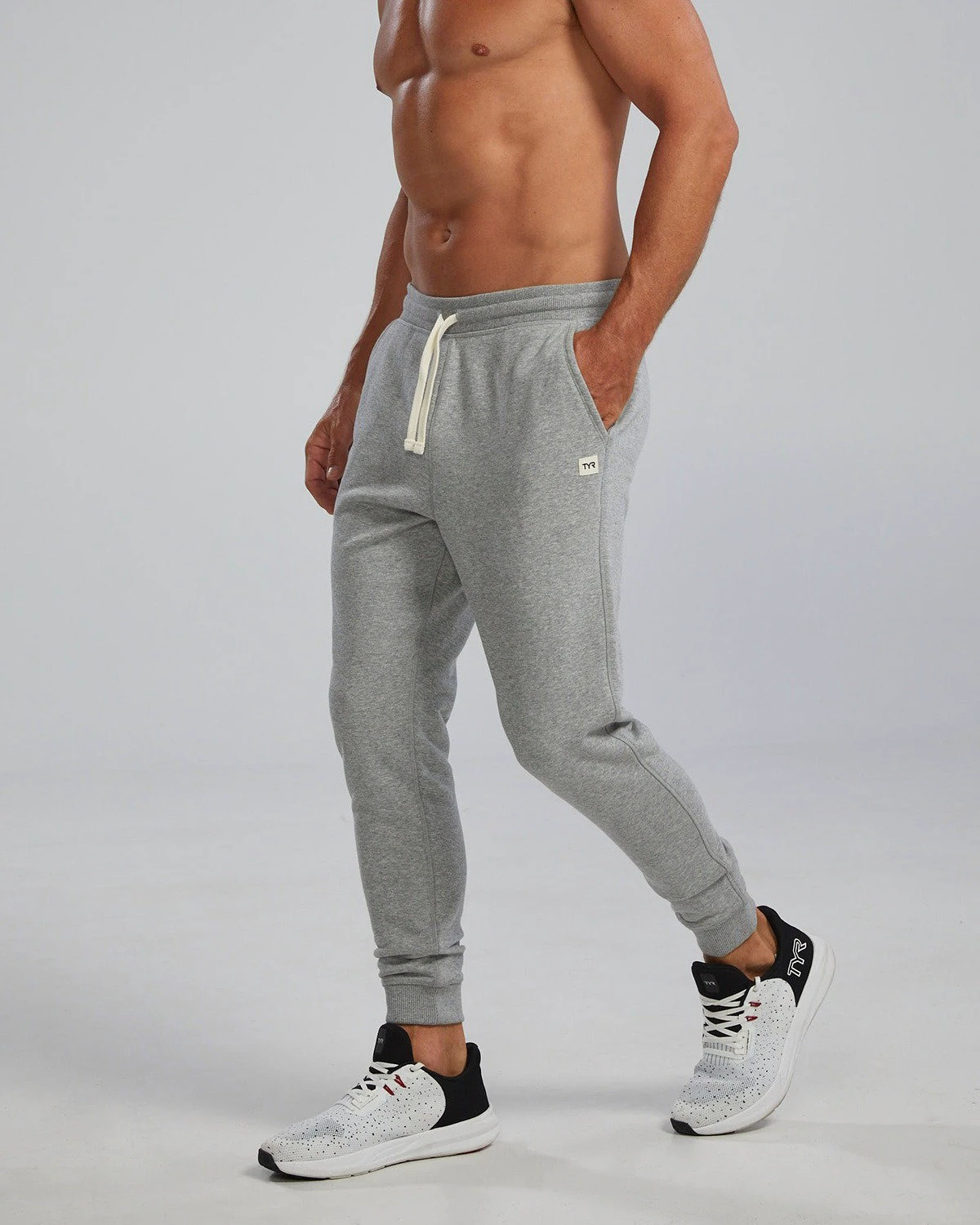 3. TYR - pantaloni joggers - UltraSoft Men's Heavyweight Terry Jogger - gri