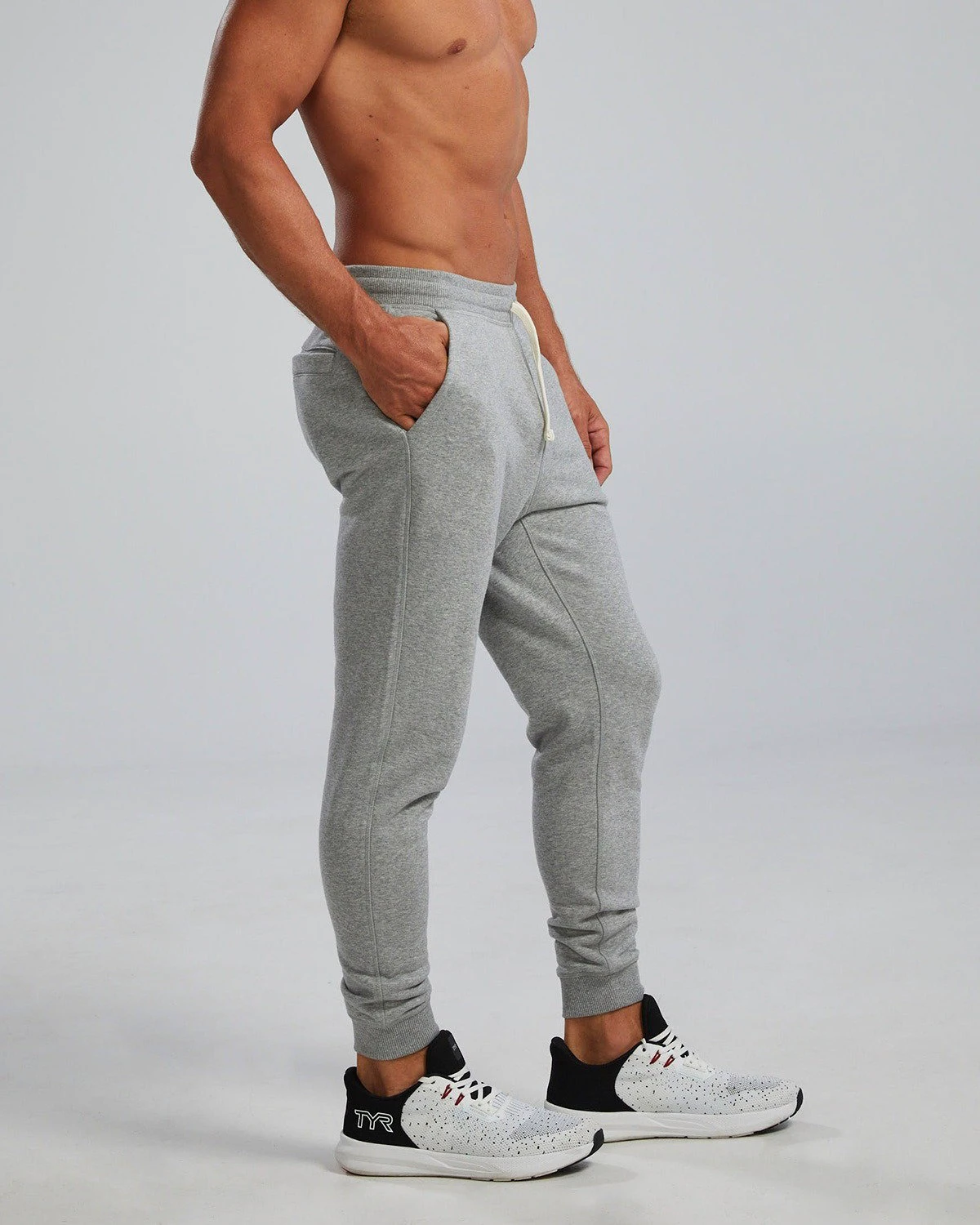 4. TYR - pantaloni joggers - UltraSoft Men's Heavyweight Terry Jogger - gri