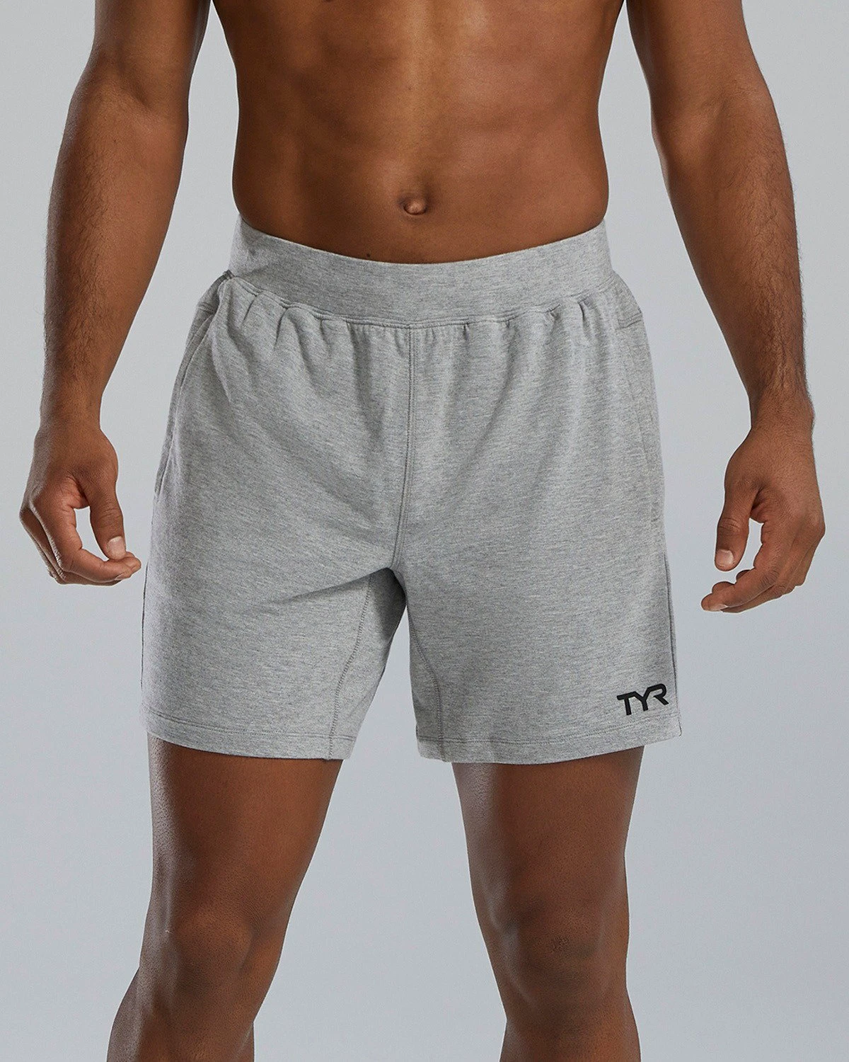 1. TYR - pantaloni scurti - UltraSoft Men's Midweight Terry A.M. Shorts - Light Heather Grey