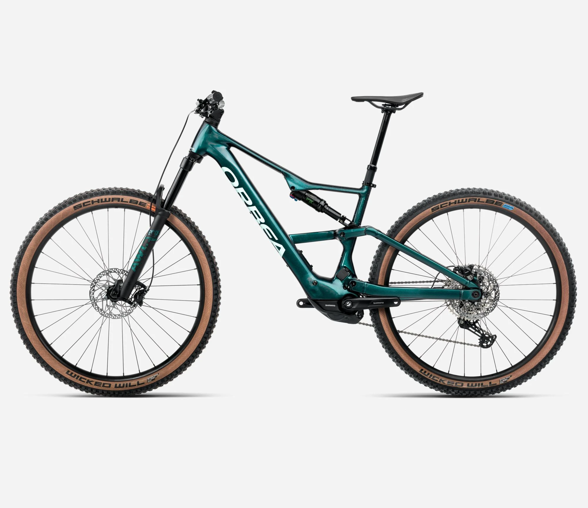 2. Orbea RISE SL H30 (2026) - bicicletă electrică eMTB Trail - Escape Green | Splash Ice Green (Gloss)