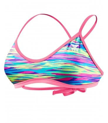 1. TYR - bustiera - Bonzai Crosscut Tieback Top W - blue multi