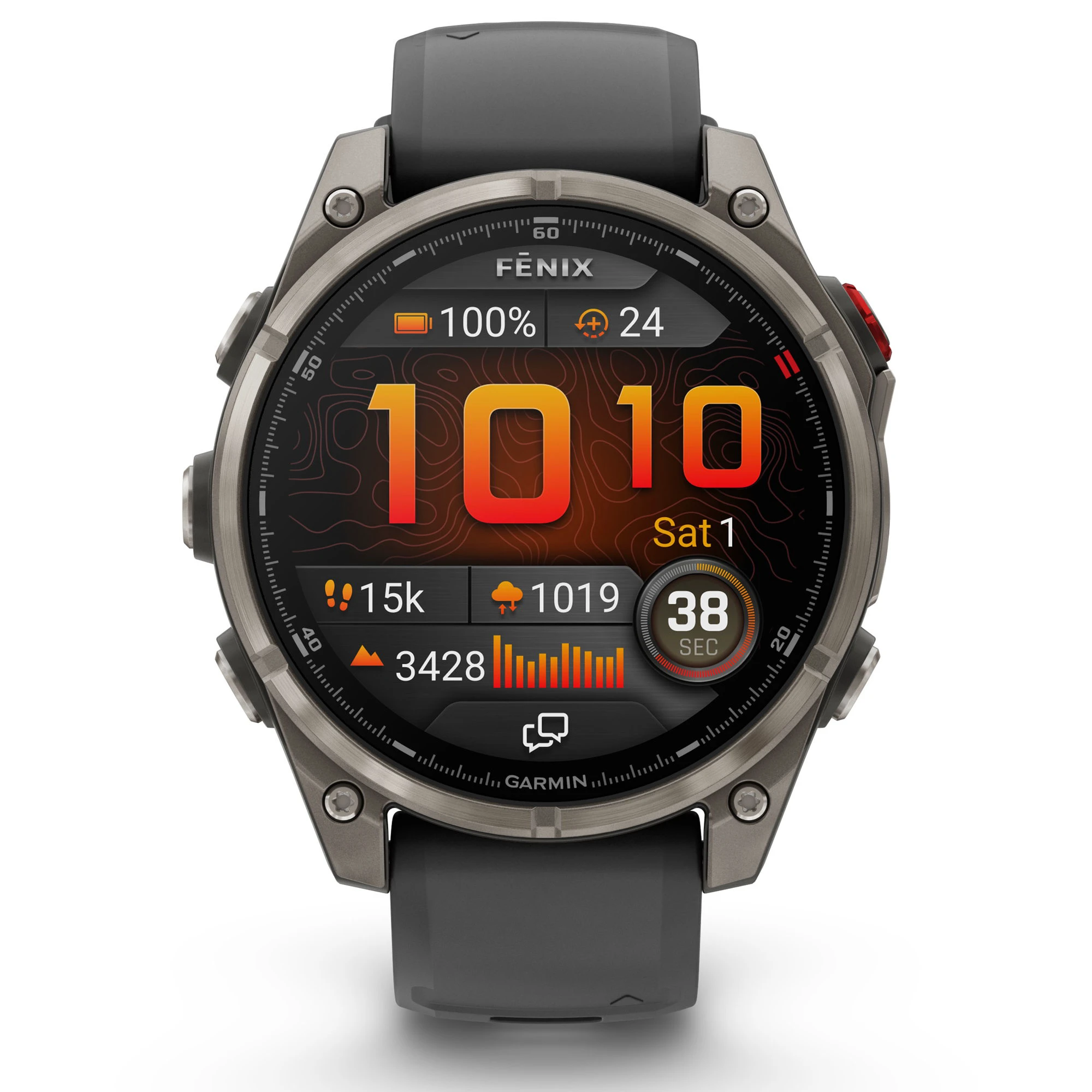 1. Garmin fenix 8 Pro AMOLED Sapphire 47mm - smartwatch premium GPS argintiu Titanium