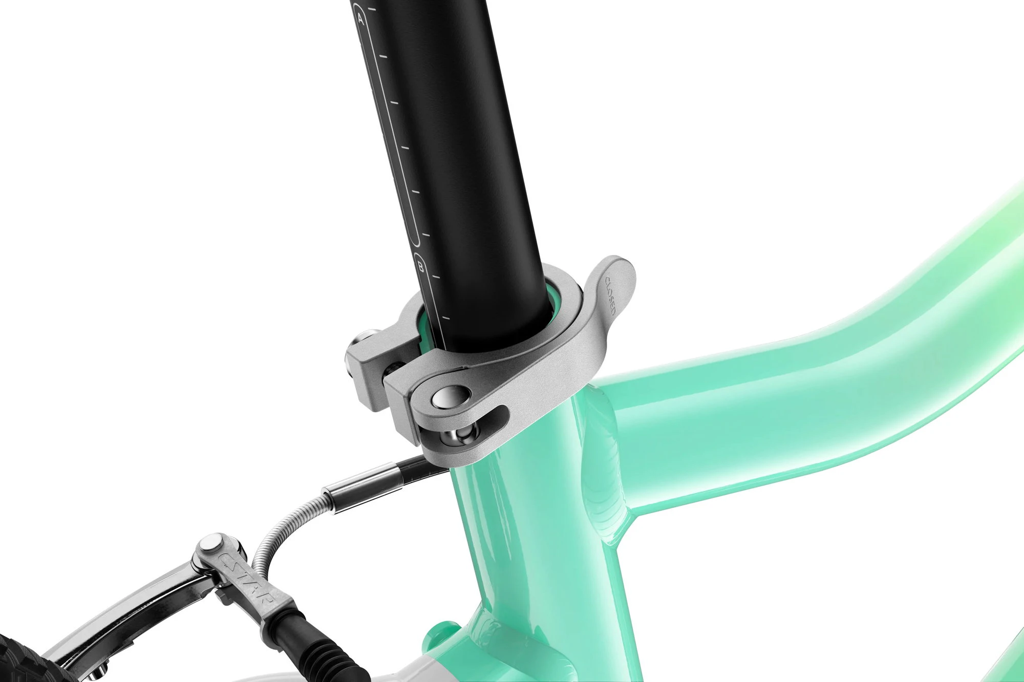 11. Bicicleta copii Woom 3 Go cu roti 16" pastel Spermint crush