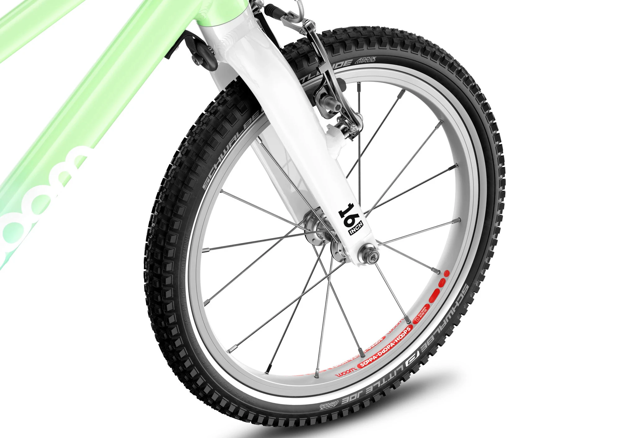 12. Bicicleta copii Woom 3 Go cu roti 16" pastel Spermint crush