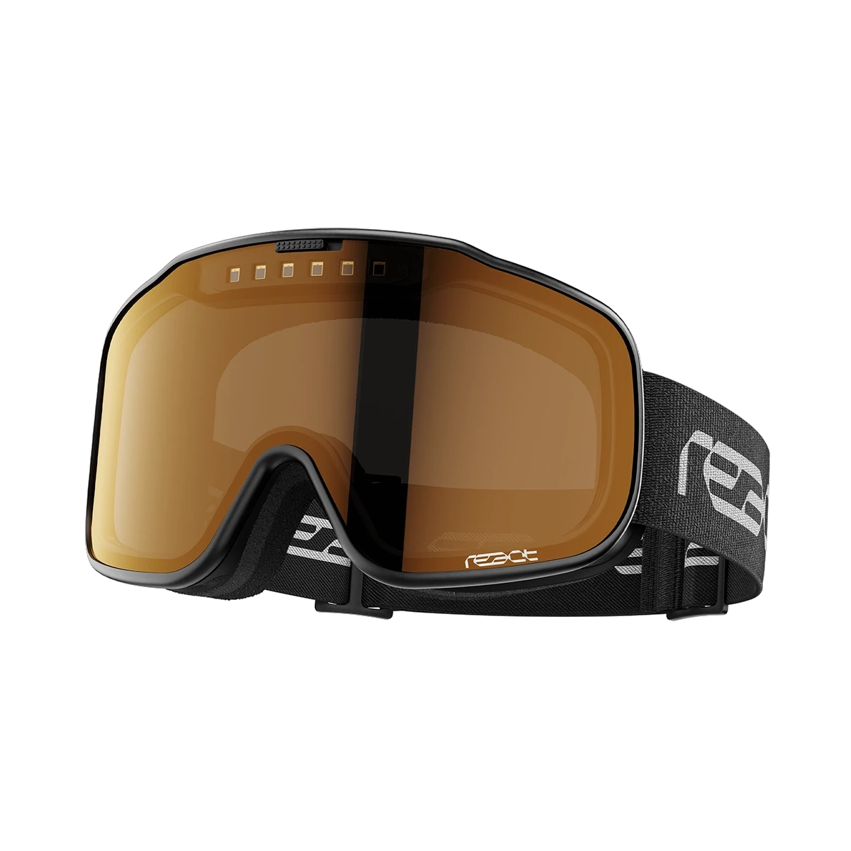 1. Ochelari de schi electro fotocromatici React Swiss SIGHT - lentila Ruby si rama neagra