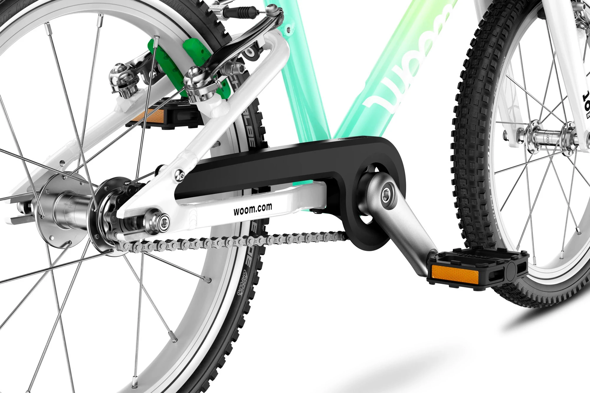 7. Bicicleta copii Woom 3 Go cu roti 16" pastel Spermint crush