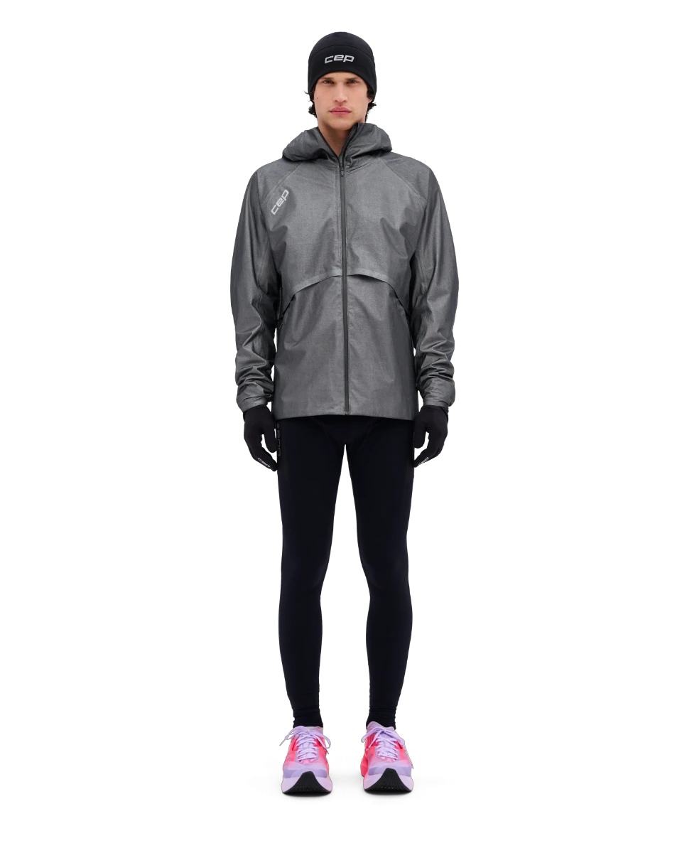 4. CEP - jacheta waterproof pentru alergare - PRO RUN 3L - gri