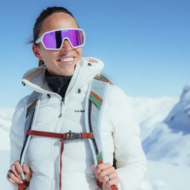 4. Ochelari de soare electro fotocromatici React Swiss REV NOVA - lentila mov si rama alba - masura S
