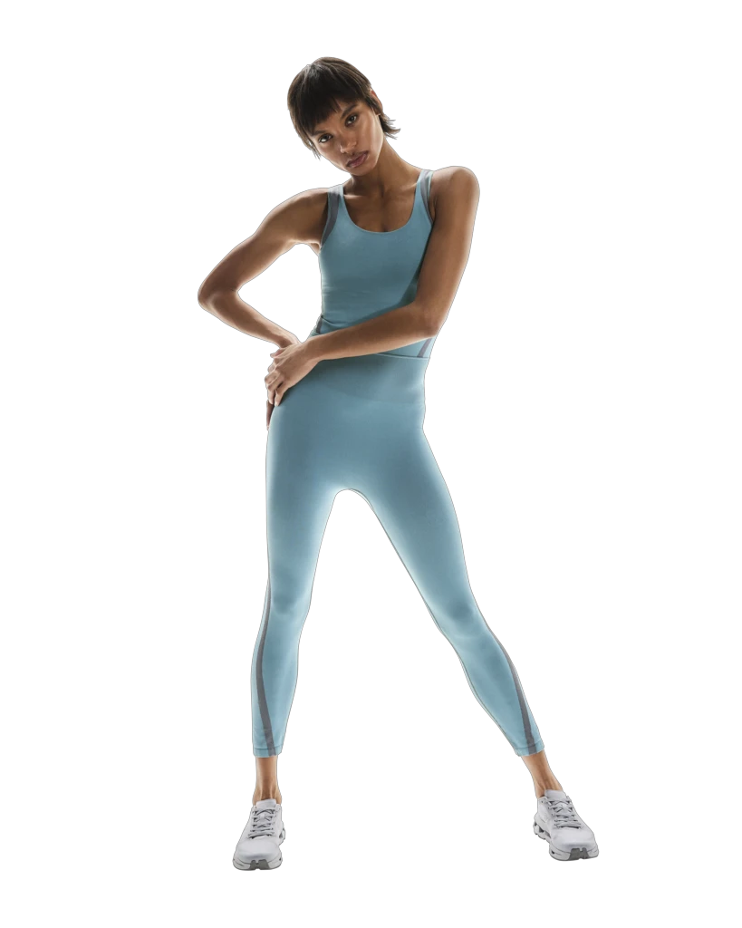 5. On - colanti - Studio Knit Bodysuit 7/8 W - Niagara | Rock