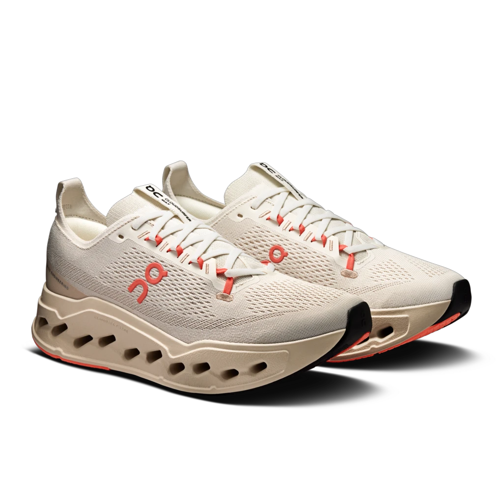 6. On - pantofi alergare - Cloudsurfer Max - Ivory | Salmon