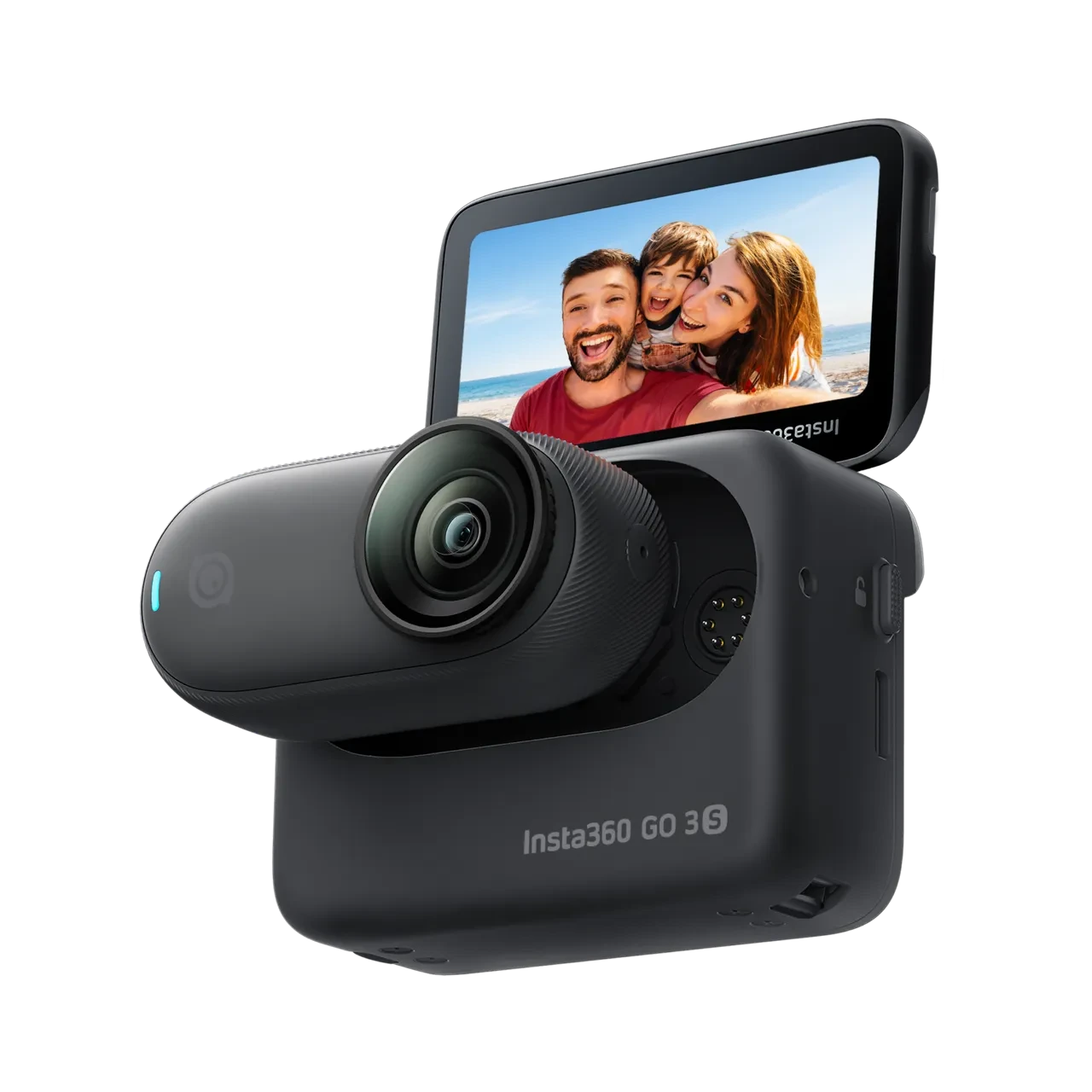 7. Insta360 GO 3S – Cameră ultra-compactă 4K pentru creatori - editie standard - 128gb alba