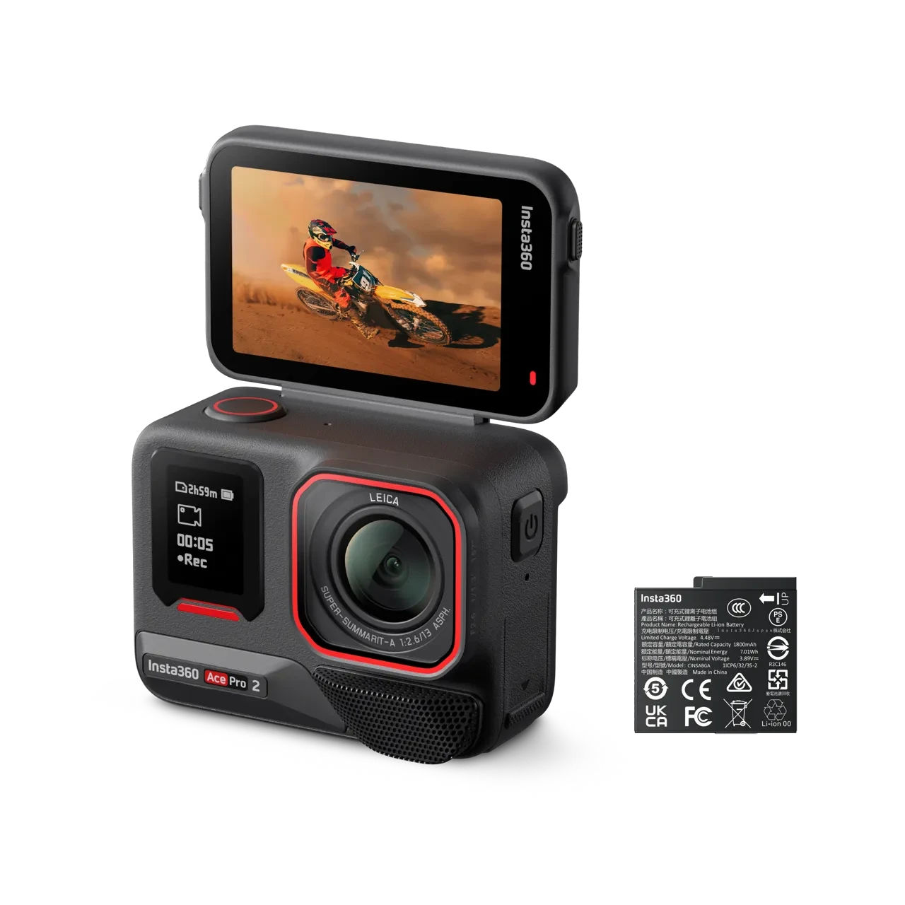 1. Insta360 Ace Pro 2 – Cameră de acțiune profesională 8K cu senzor 1/1.3″ şi lentilă Leica