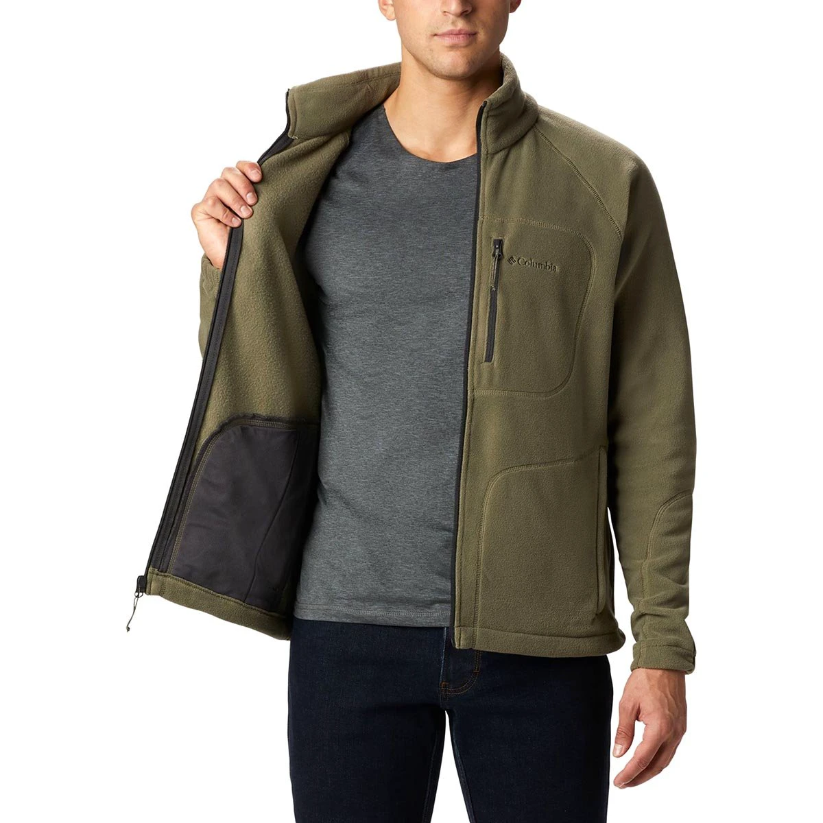 5. Columbia - Bluza Barbati Columbia Fast Trek II Full Zip - verde