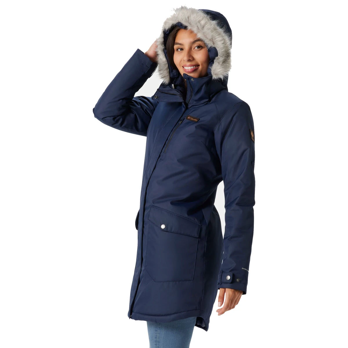 3. Columbia - Geaca Femei Columbia Suttle Mountain Long Insulated - albastru