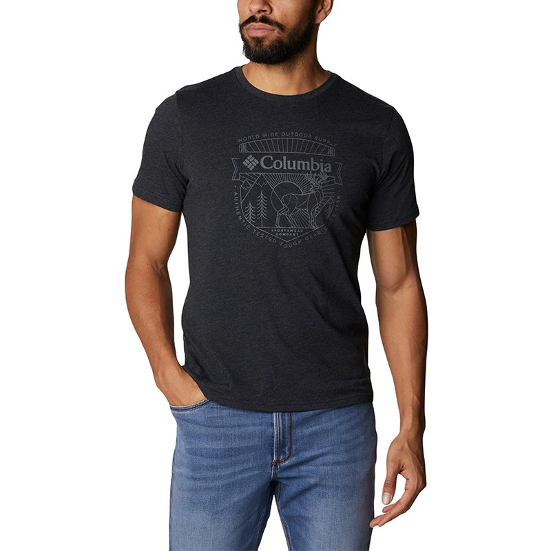 1. Columbia - Tricou Barbati Columbia Bluff Mesa Graphic Tee II - negru