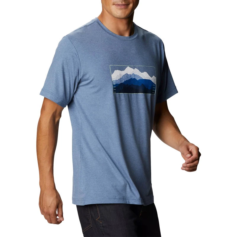 2. Columbia - Tricou Barbati Columbia Tech Trail Graphic Tee - albastru