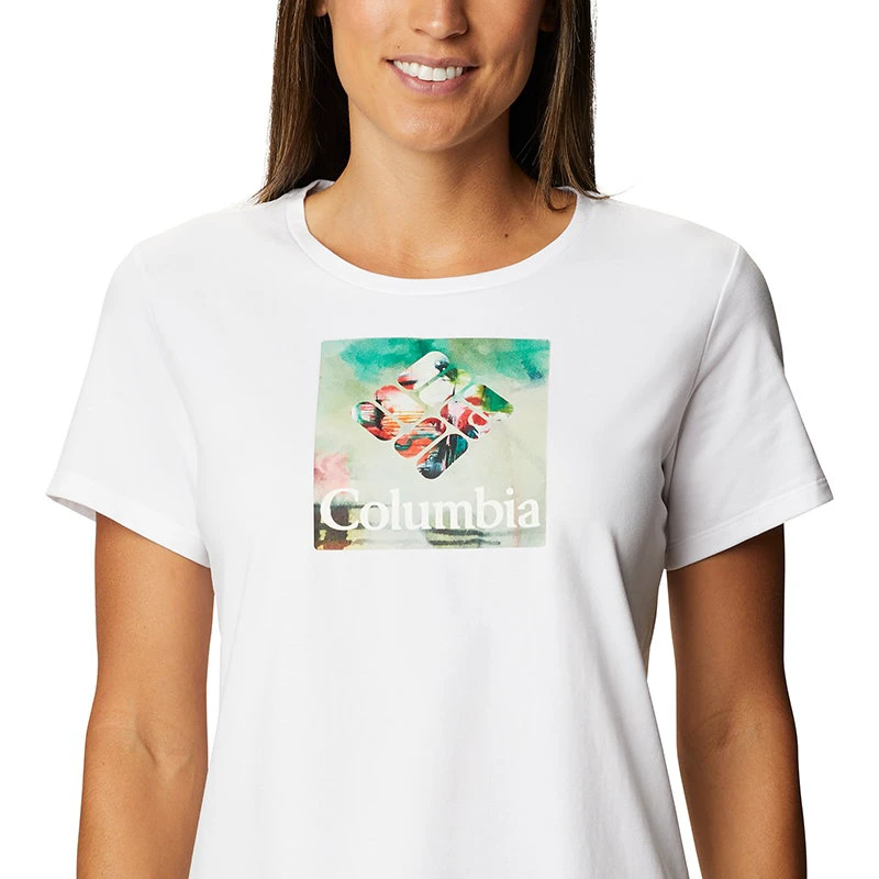 4. Columbia - Tricou Femei Columbia Alpine Way Screen Ss Tee - alb