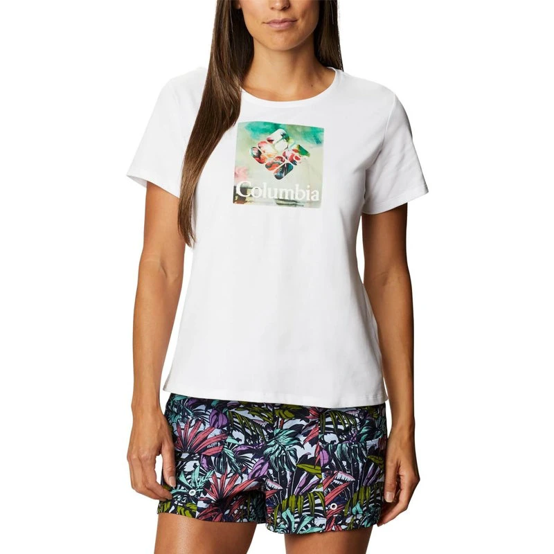 1. Columbia - Tricou Femei Columbia Alpine Way Screen Ss Tee - alb