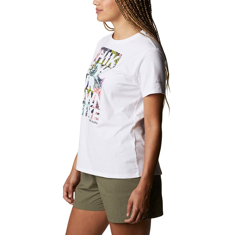 2. Columbia - Tricou Femei Columbia Sun Trek Ss Graphic Tee - alb