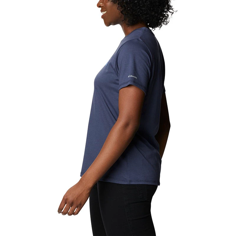 4. Columbia - Tricou Femei Columbia Sun Trek Ss Graphic Tee - albastru