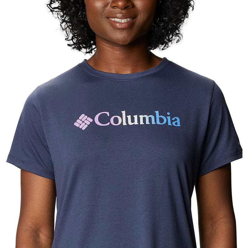 5. Columbia - Tricou Femei Columbia Sun Trek Ss Graphic Tee - albastru