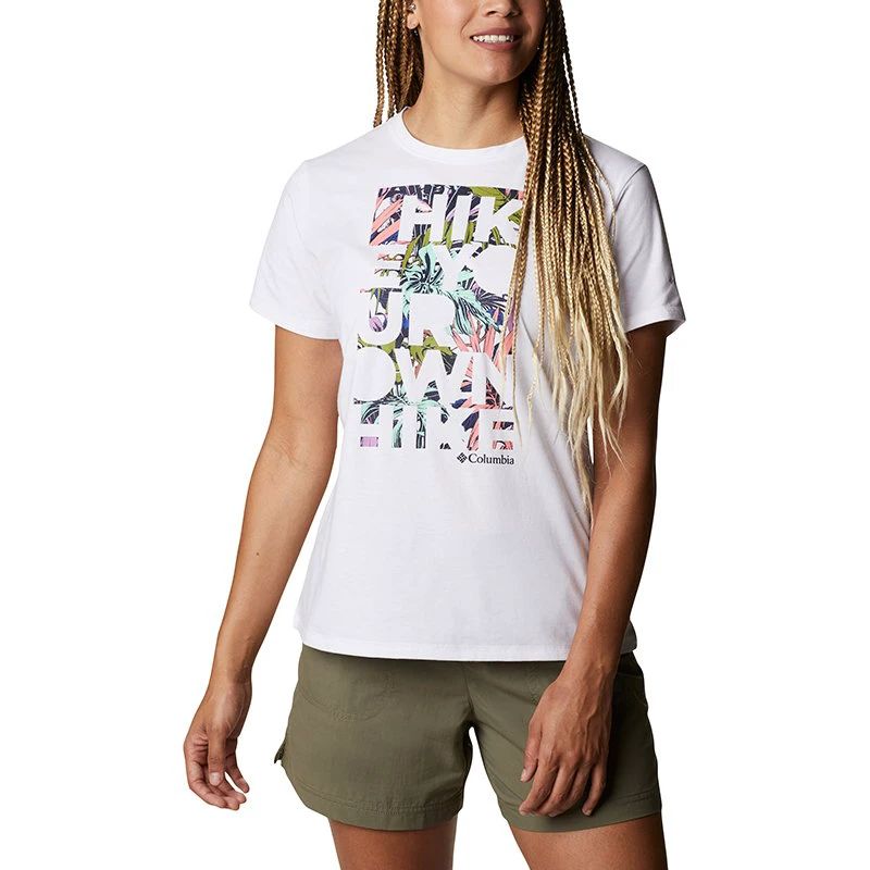 Columbia - Tricou Femei Columbia Sun Trek Ss Graphic Tee - alb - 149109