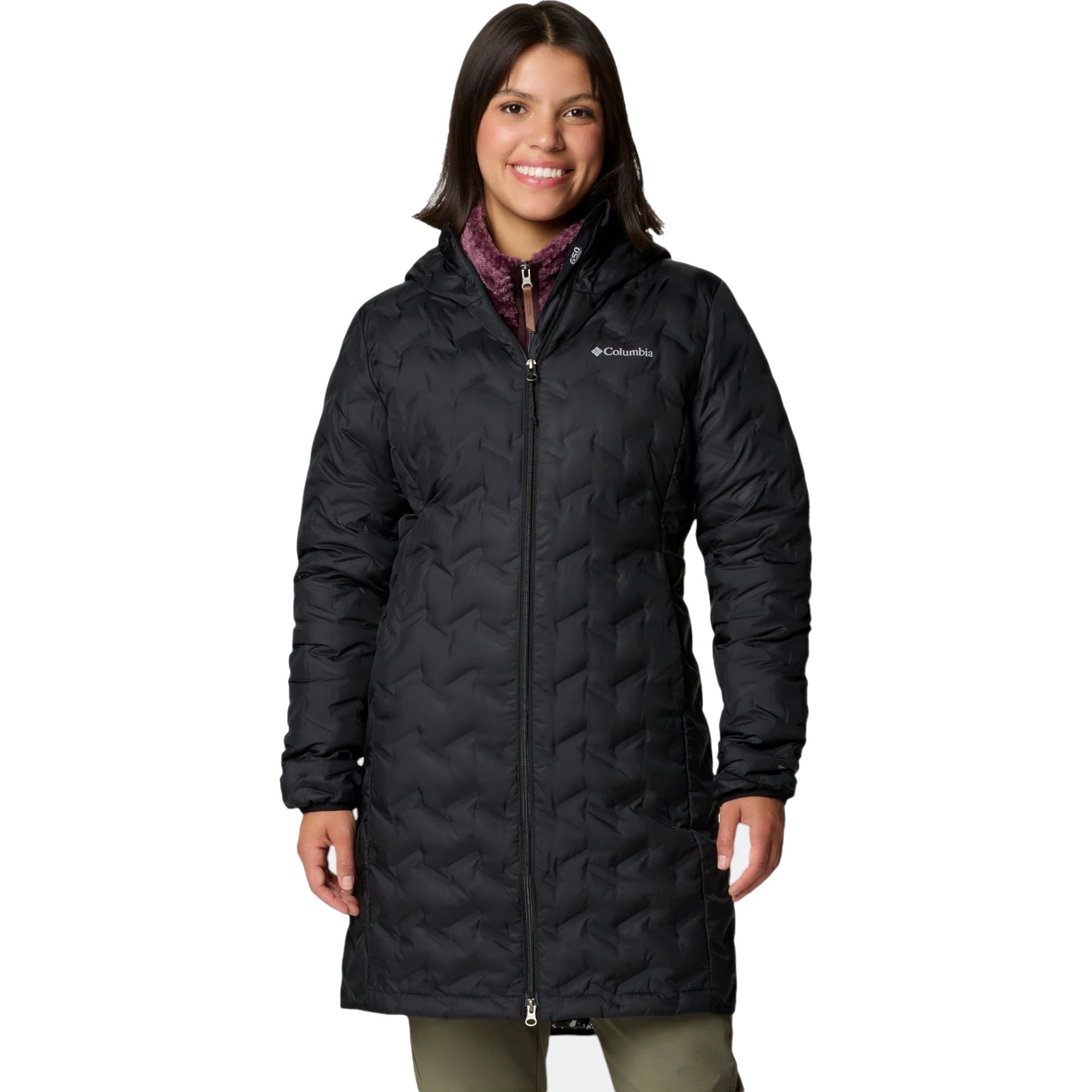 1. Columbia - Geaca Femei Columbia Delta Ridge II Long Down - negru
