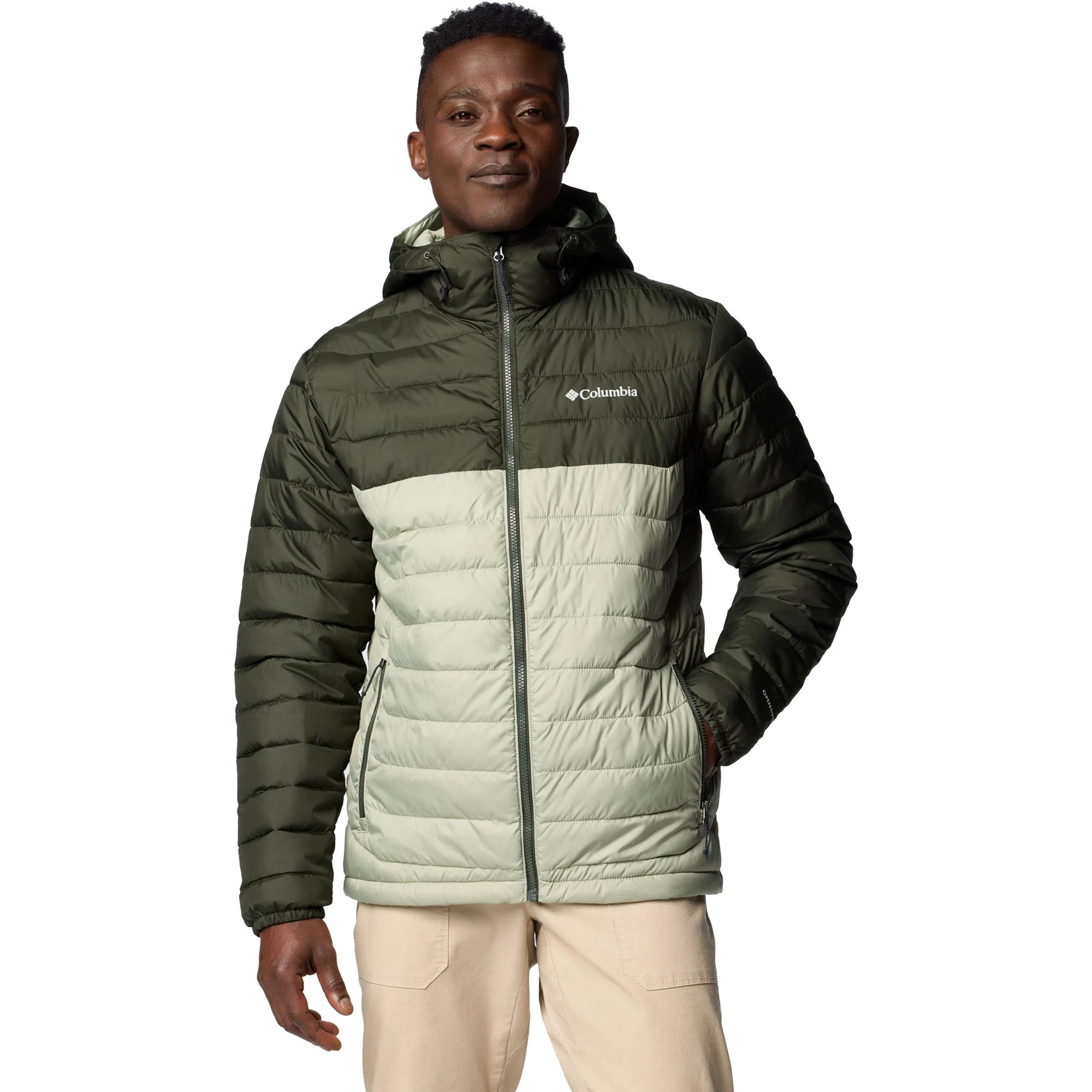 Columbia - Geaca Barbati Columbia Powder Lite II Hooded - verde - 149235