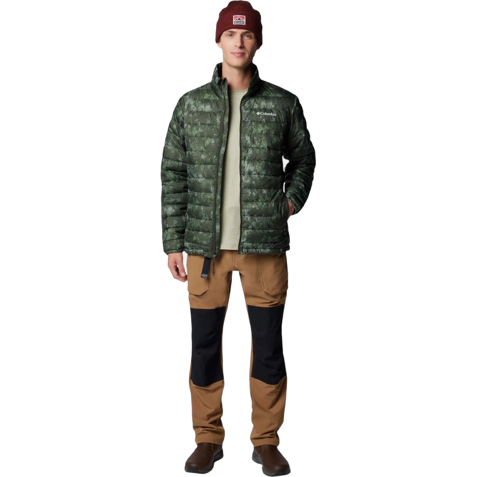 4. Columbia - Geaca Barbati Columbia Powder Lite II Printed - verde