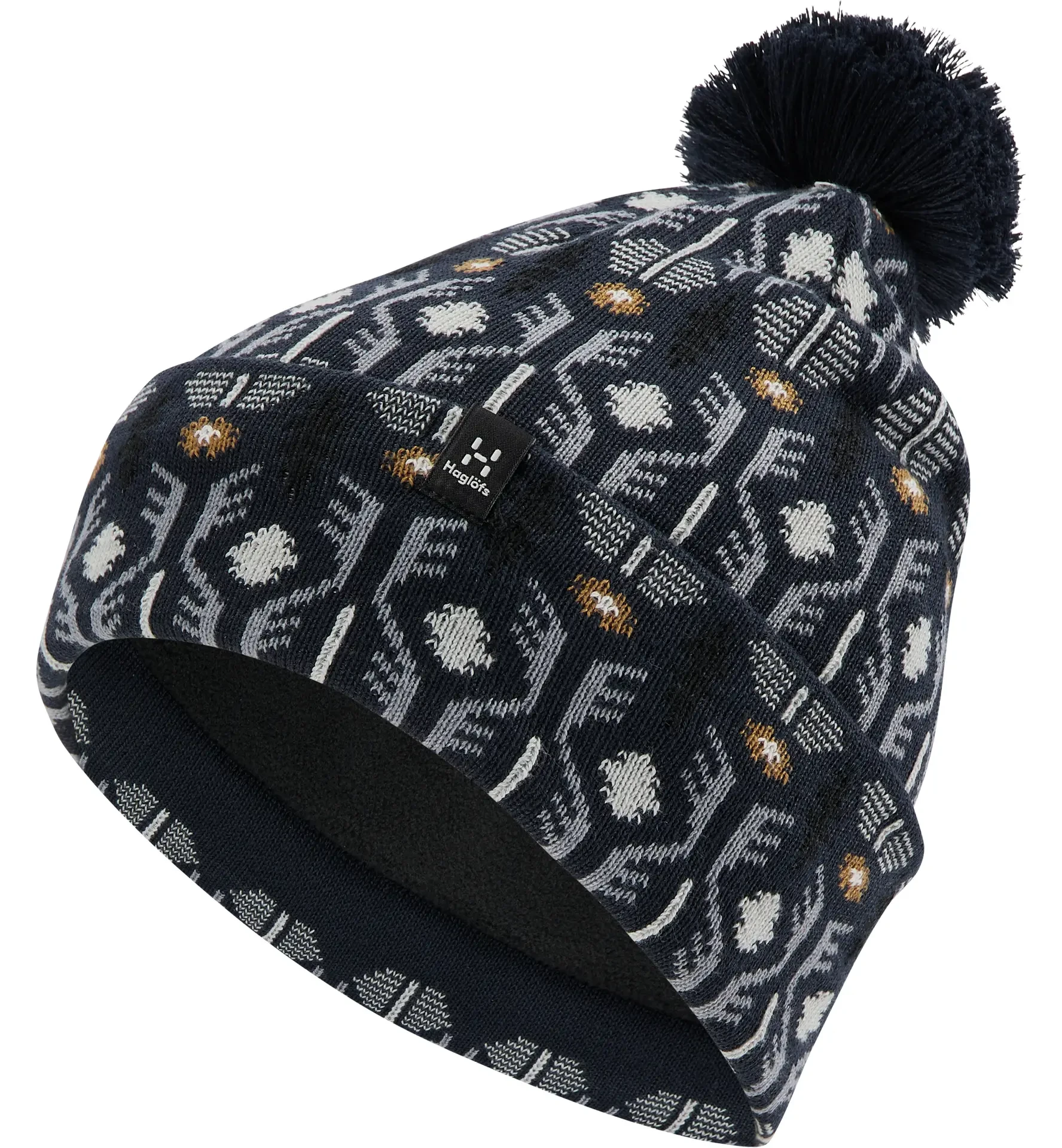 1. Caciulă Haglöfs Mountain Jaquard Beanie – Tarn Blue Pattern