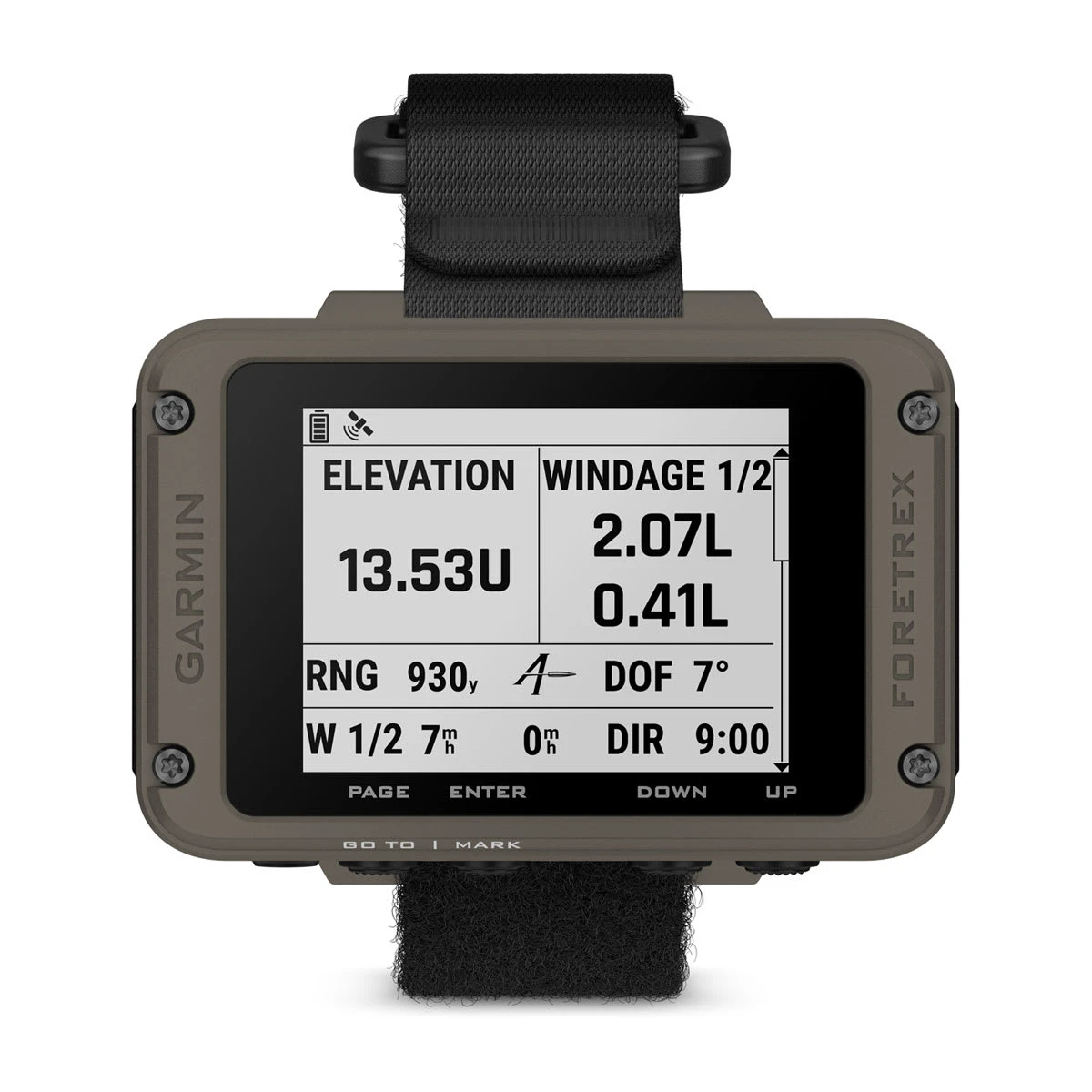 2. Garmin Ediţia Foretrex® 901 Ballistic | Navigator cu GPS purtat la încheietura mâinii cu curea