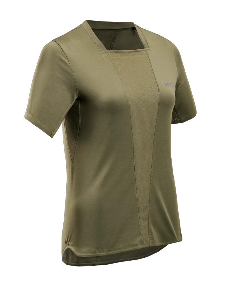 CEP - tricou tehnic femei - the run shirt short sleeve v4 - olive - 69618