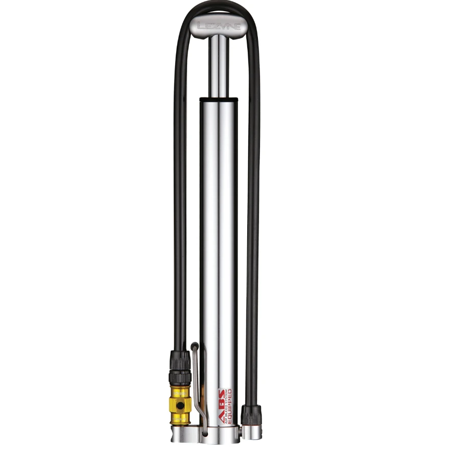Lezyne - mini pompa - Lezyne Hand Pump CNC HV Micro Floor Drive - 90 psi / 6,2 bar - argintiu - 154074
