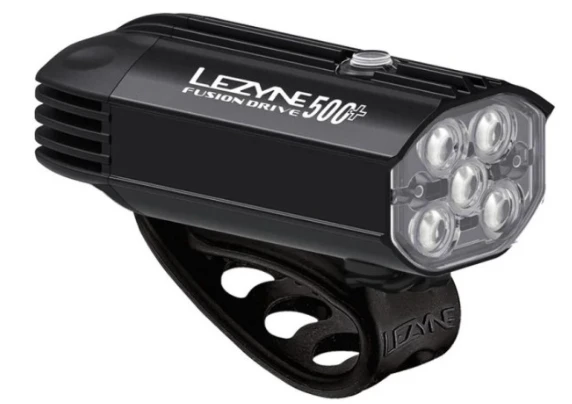 1. Lezyne - Lumina fata far- Fusion Drive 500+ - 500 lumeni - USB - negru