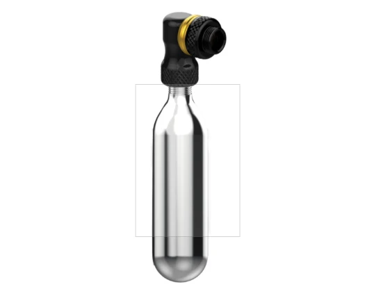 1. Lezyne - mini pompa CO2 - Pump Twin Speed Drive CNC cu cartus 25g - argintiu