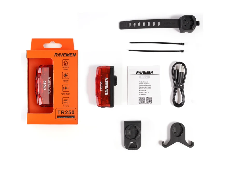 8. Stop RAVEMEN TR250 USB 250 Lumeni cu Senzor Franare