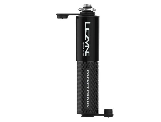 1. Lezyne - mini pompa - Hand Pump CNC Pocket Drive PRO HV - black - 90psi | 6.2 bar - 14 cm