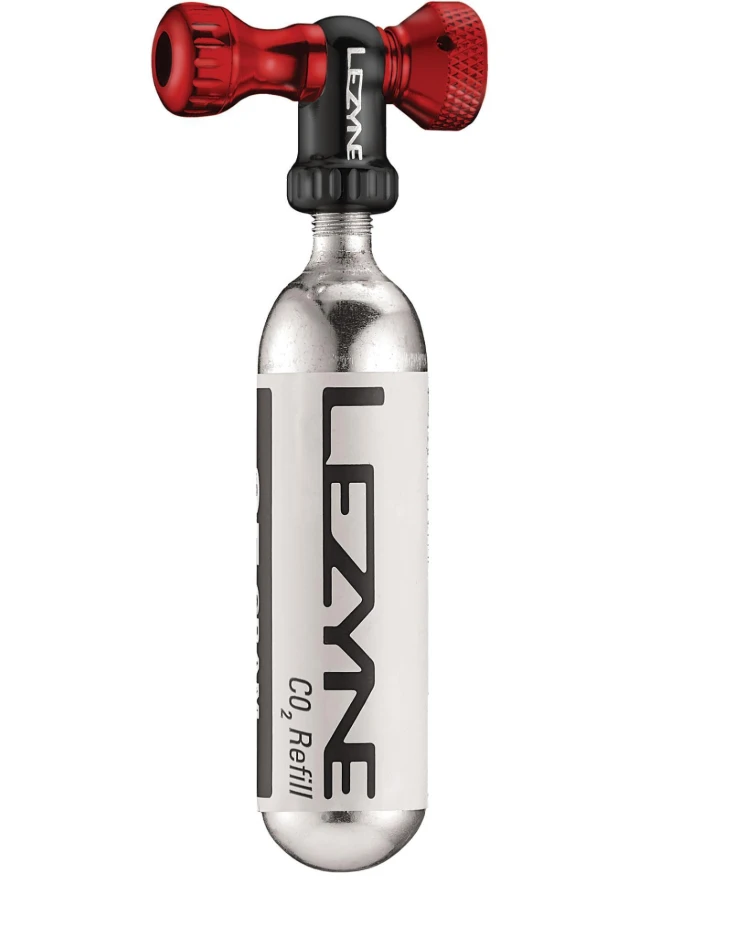 1. Lezyne - mini pompa CO2 - Control Drive CNC - rosie - 16g