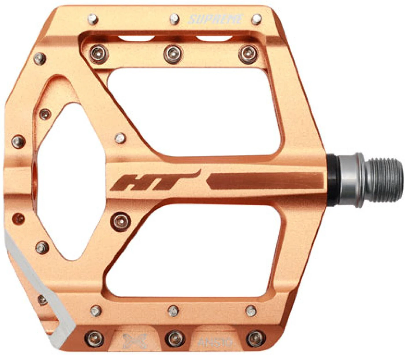 HT COMPONENTS - pedale flat bicicleta MTB ANS10 Supreme Emil Johansson - auriu - 154084