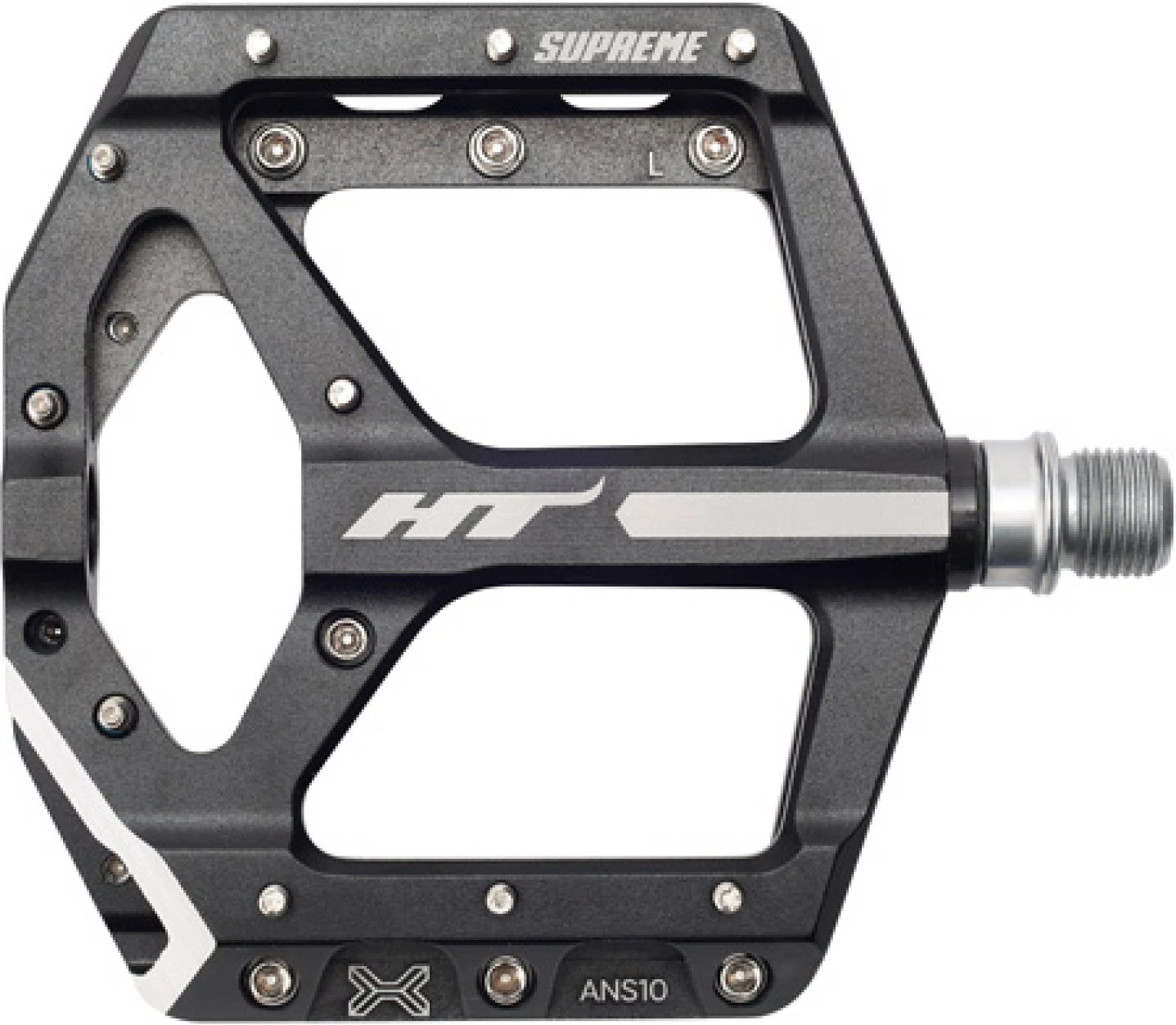 HT COMPONENTS - pedale flat bicicleta MTB ANS10 Supreme Emil Johansson - negru - 154087