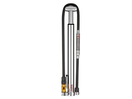 Lezyne - mini pompa - CNC Micro Floor Drive Digital HPG - afisaj digital- 160 psi | 11 bar - argintiu - 154282