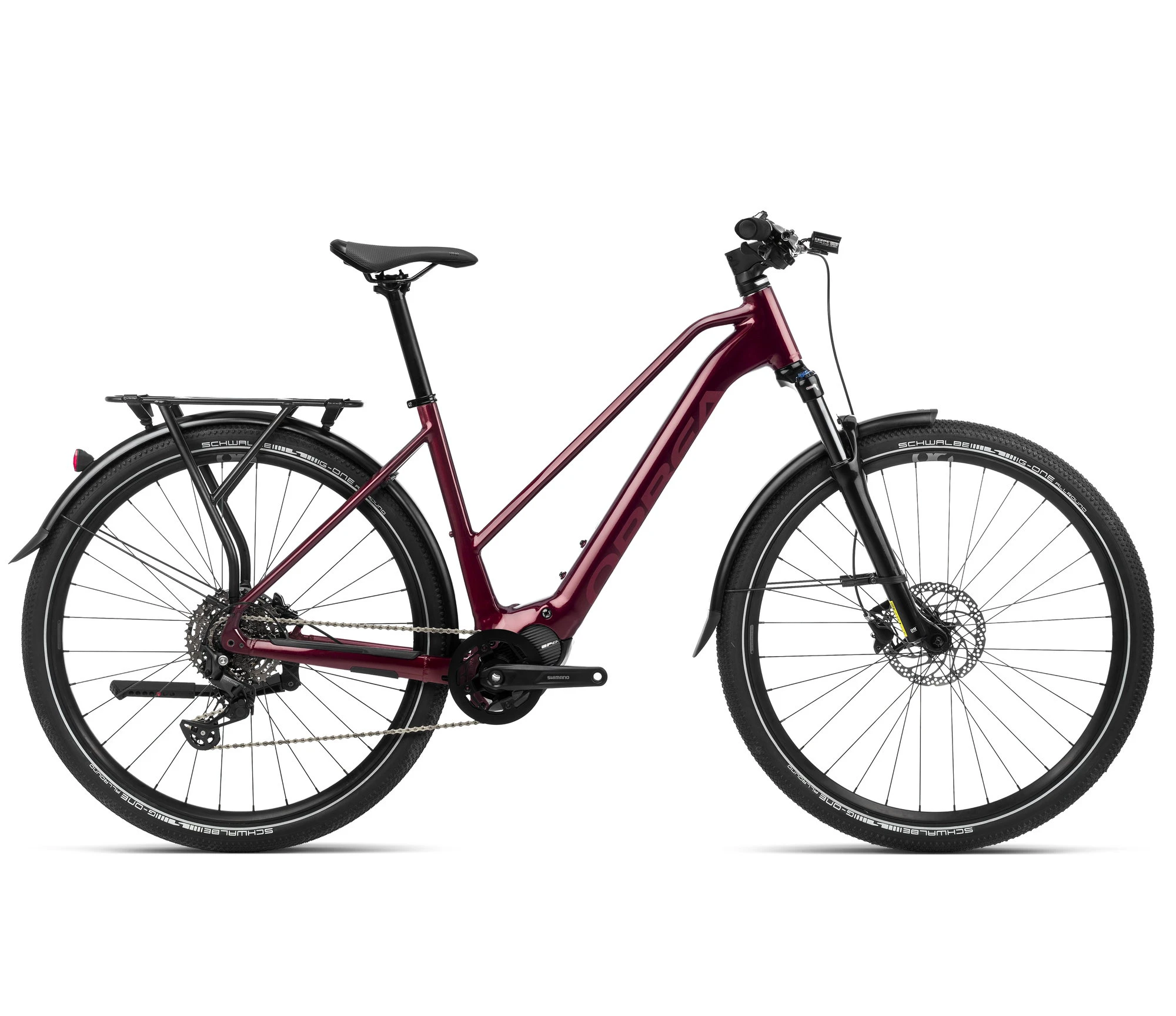 1. Bicicletă electrică urbană Orbea KEMEN MID 40 - Dark Red (Gloss | Matt) 2025