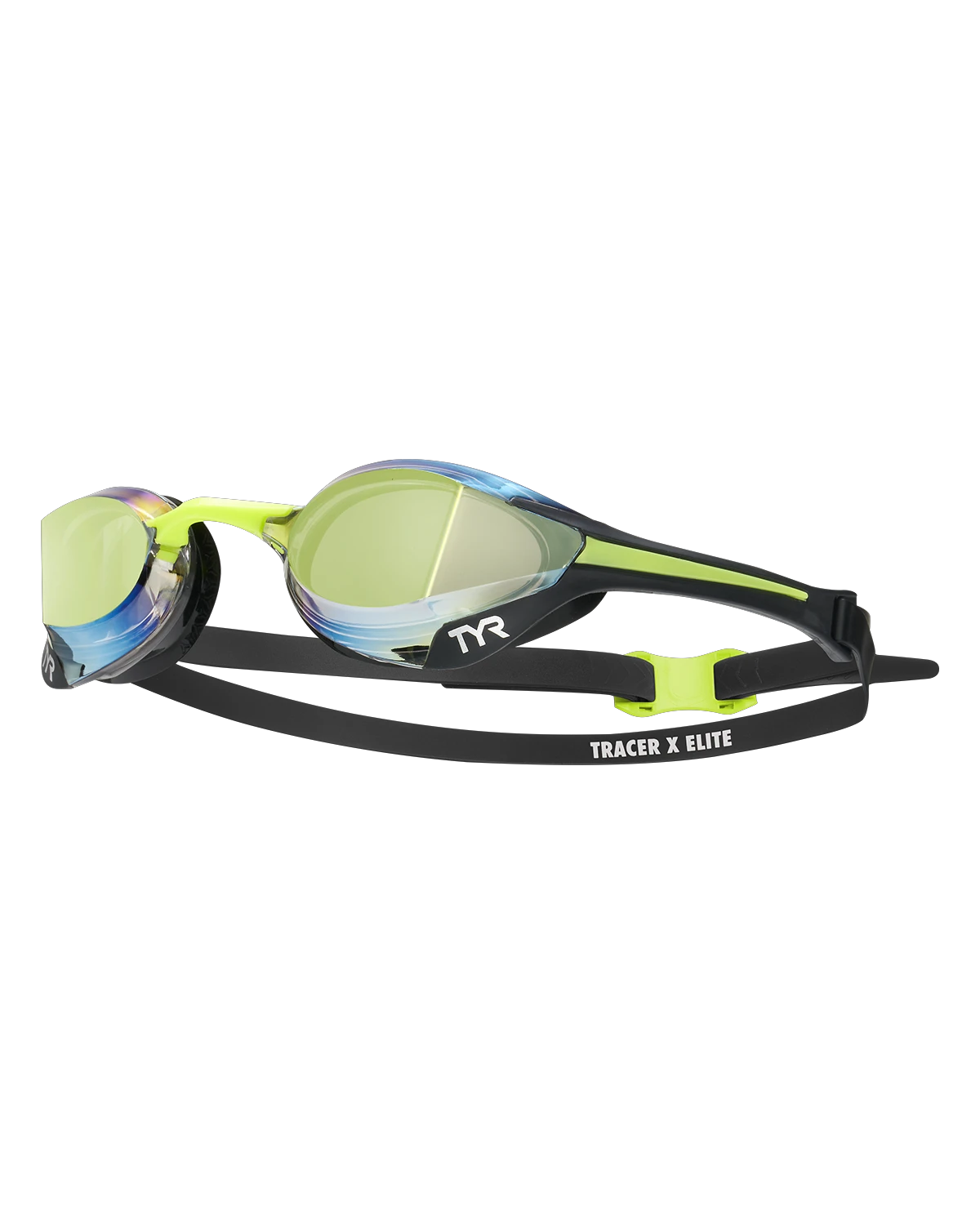 TYR - ochelari inot performanta - TRACER X ELITE Mirrored Racing Goggles - black | lime - 154515