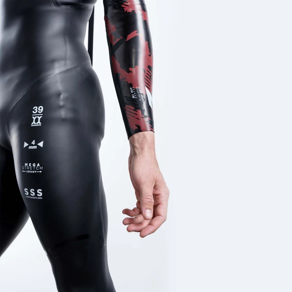 5. Z3R0D - costum neopren barbati Flex wetsuit - black red