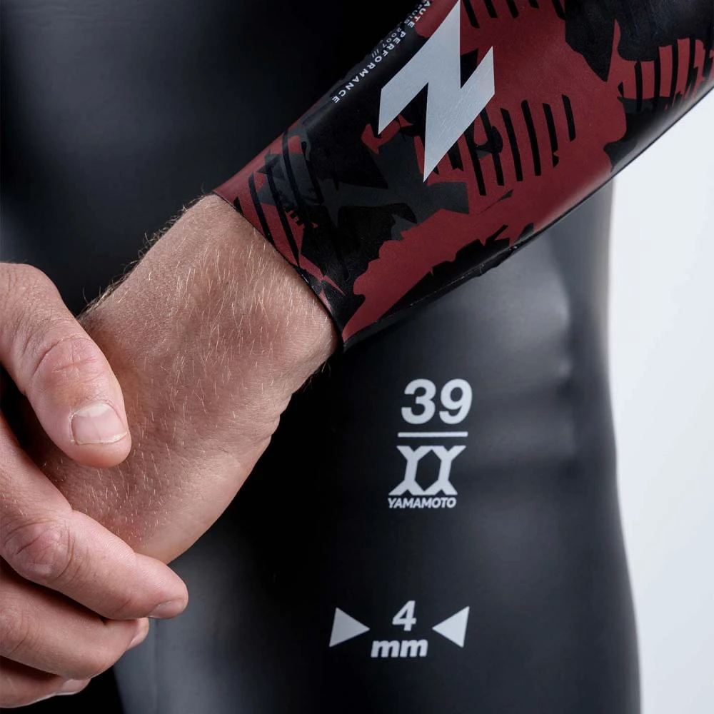 4. Z3R0D - costum neopren barbati Flex wetsuit - black red