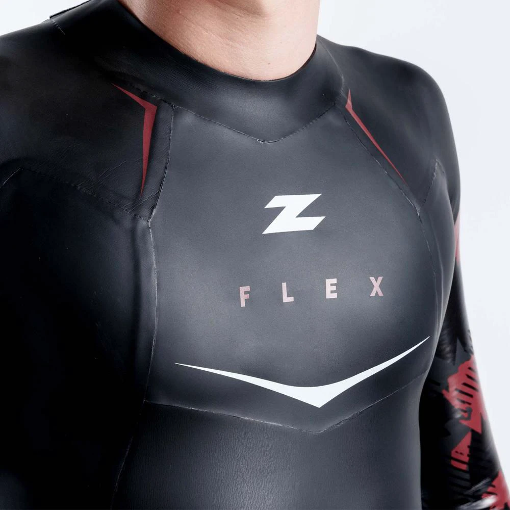6. Z3R0D - costum neopren barbati Flex wetsuit - black red