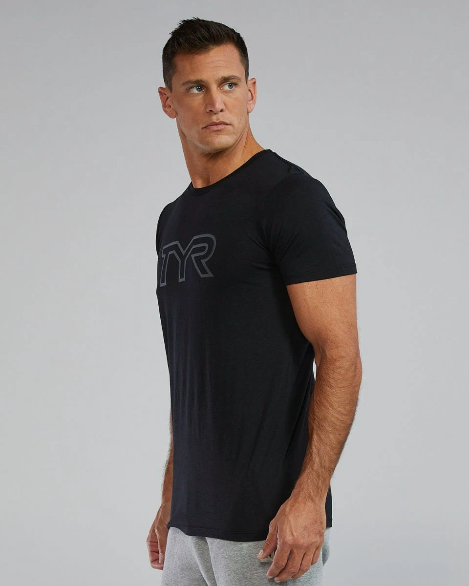 3. Tricou tehnic TYR Ultrasoft Lightweight - negru | confortabil și durabil